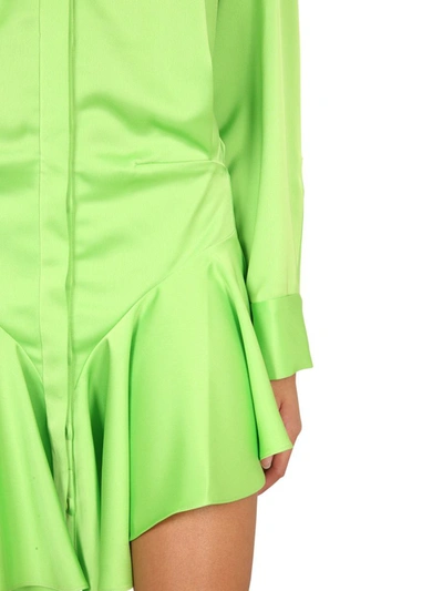 Shop Attico The  Mini Dress ''candice'' In Green