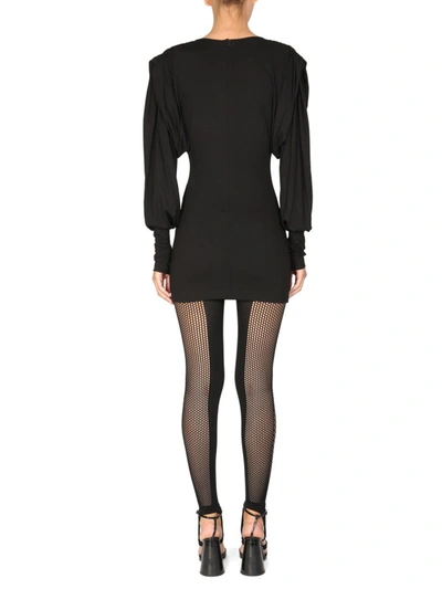 Shop Attico The  Mini Dress ''quinn'' In Black