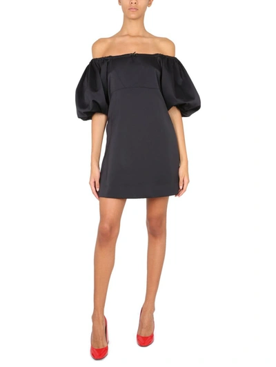 Patou Mini Dress With Balloon Sleeves In Black