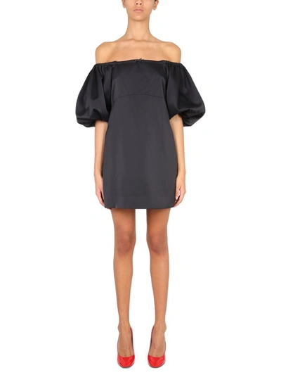 Patou Mini Dress With Balloon Sleeves In Black