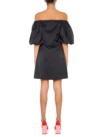 Patou Mini Dress With Balloon Sleeves In Black