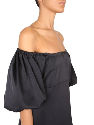 Patou Mini Dress With Balloon Sleeves In Black