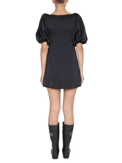 Patou Mini Dress With Balloon Sleeves In Black