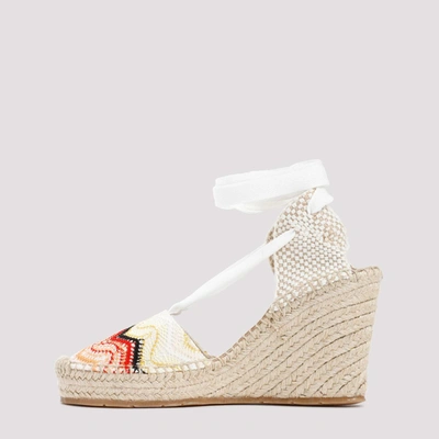 Missoni 80 Metallic Canvas Wedge Espadrilles In Multicolour