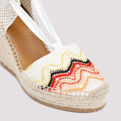 Missoni 80 Metallic Canvas Wedge Espadrilles In Multicolour