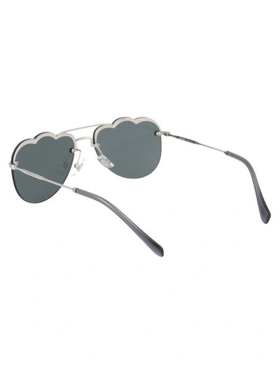 Shop Miu Miu Sunglasses In 1bc175 Silver