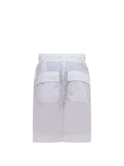 Shop Moncler Bermuda Shorts In White