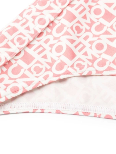 Moncler Logo-print Stretch Bikini In Pink