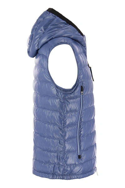 Shop Moncler Ragot - Down-filled Waistcoat In Light Blue