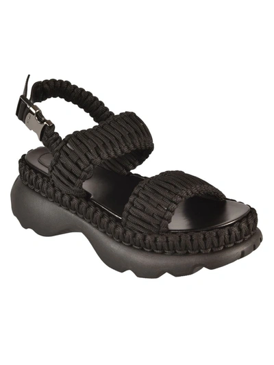 Shop Moncler Sandals Black