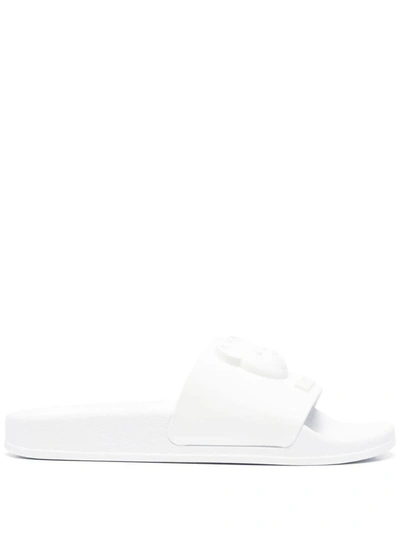 Shop Moschino Couture Sandals In White