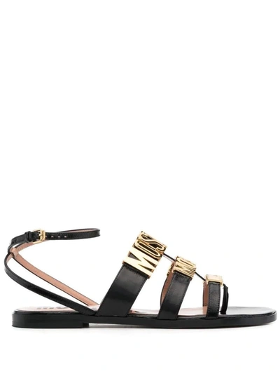 Shop Moschino Couture Sandals In Black