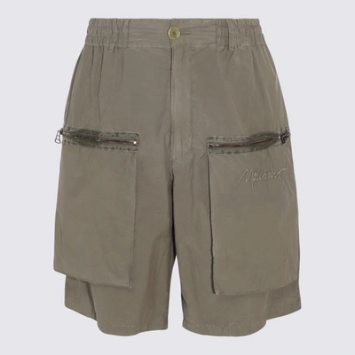 Shop Moschino Green Cotton Shorts