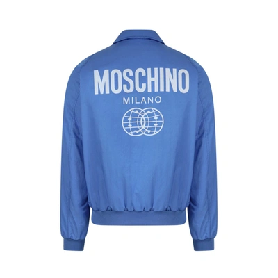 Shop Moschino Jacket In Blue