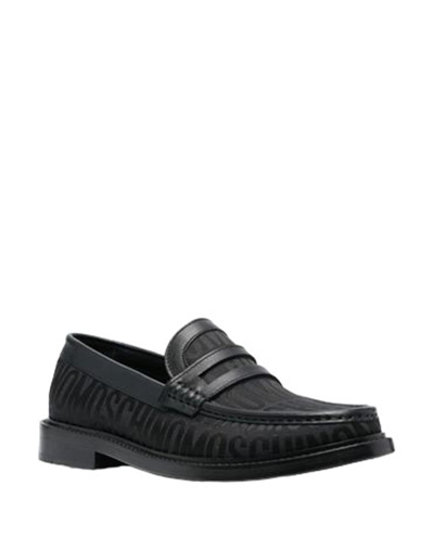 Shop Moschino Loafers In Black