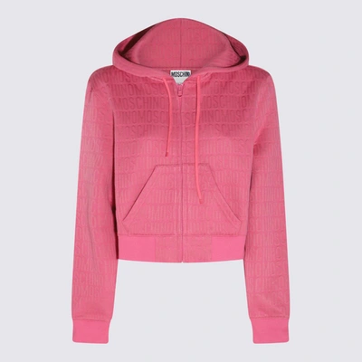 Shop Moschino Pink Cotton Blend Sweatshirt