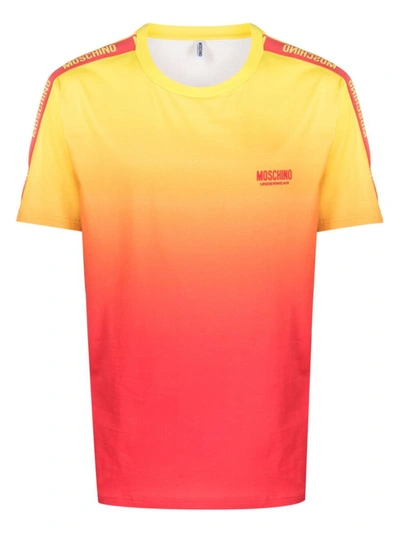 Shop Moschino Underwear Gradient-effect T-shirt In Orange
