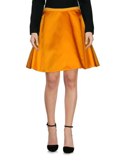 Shop Acne Studios Knee Length Skirt In Orange