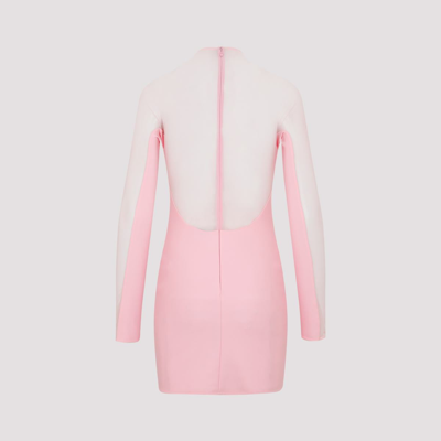 Shop Mugler Mini Dress In Pink &amp; Purple