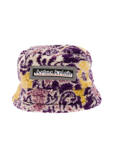 Shop Aries Multicolour Fleece Bucket Hat Man  In Multicolor