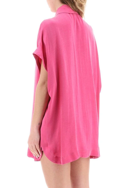 Shop Mvp Wardrobe 'santa Cruz' Short-sleeved Shirt In Fuchsia