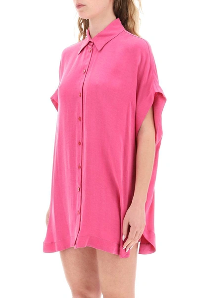 Shop Mvp Wardrobe 'santa Cruz' Short-sleeved Shirt In Fuchsia