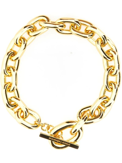 Shop Rabanne Paco  Necklace Xl Link In Gold