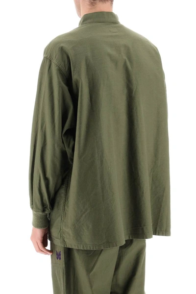 Shop Needles 's.c. Army' Oversized Shirt In Green