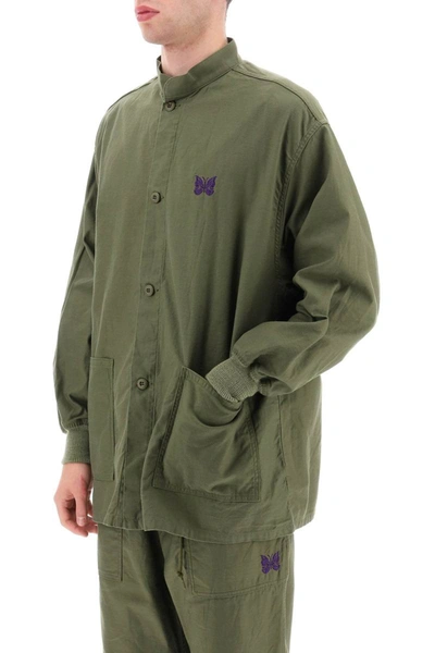 Shop Needles 's.c. Army' Oversized Shirt In Green