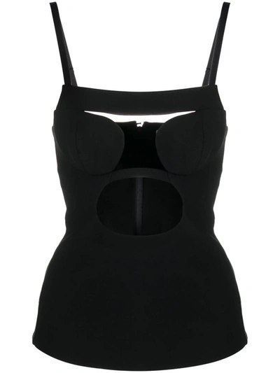 Shop Nensi Dojaka Cut Out Top In Black