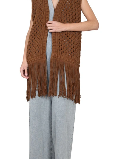 Shop Alysi Net Vest. In Brown