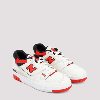 Shop New Balance 550 Premium Leather Sneakers Shoes In Red