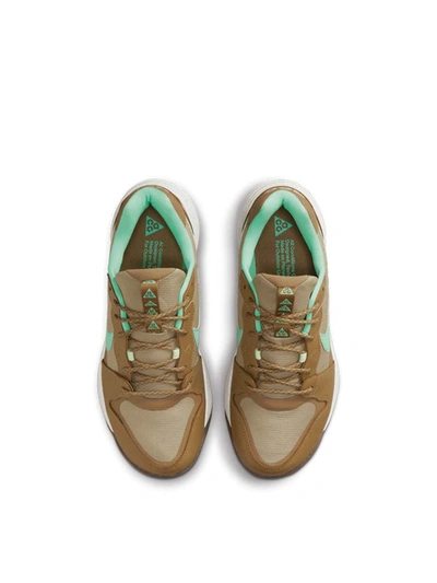 Shop Nike Acg Lowcate Limestone Sneakers In Brown
