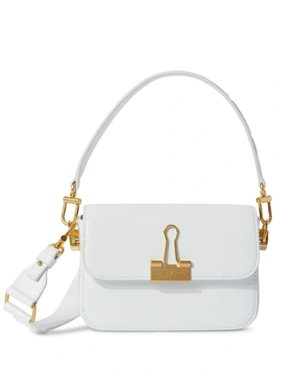 Off-white Off White Binder Small Leather Shoulder Bag In White