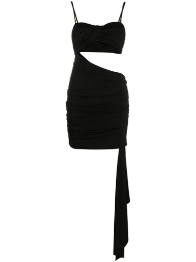Shop Off-white Cut-out Mini Dress In Black
