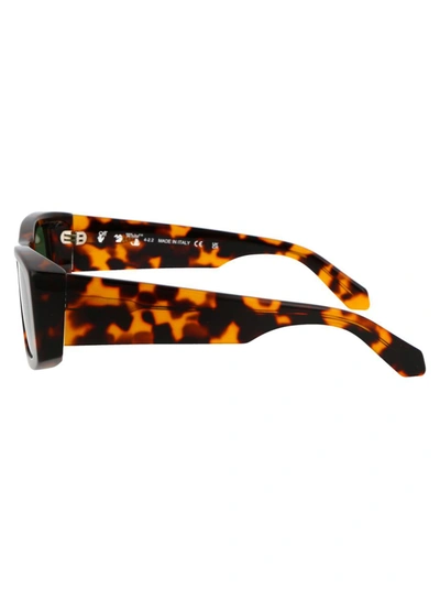 Off-white Lucio Rectangular-frame Sunglasses In 6055 Havana