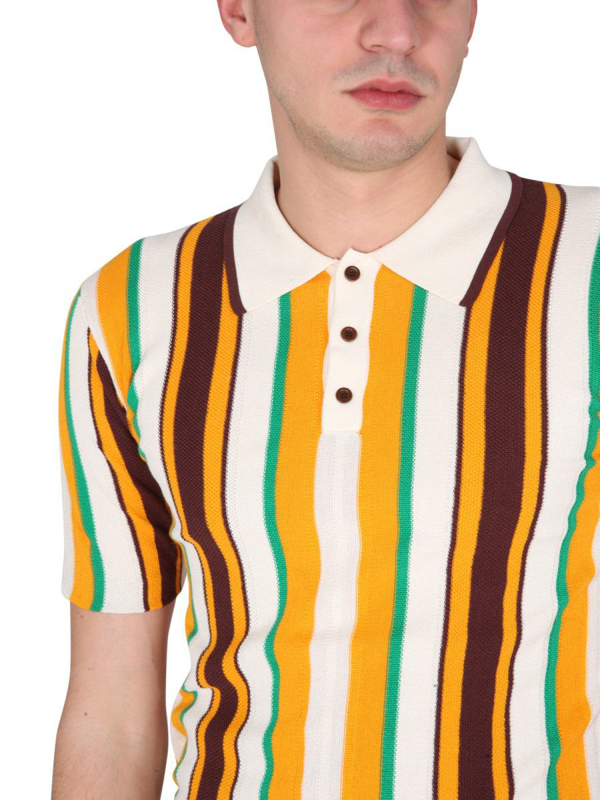 WALES BONNER - Optimist Striped Cotton Polo Shirt