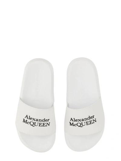 Shop Alexander Mcqueen Oversize Hybrid Sandal In White