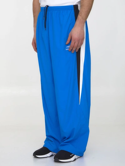 Shop Balenciaga Oversized Jogging Pants In Blue