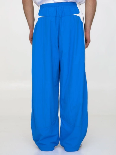 Shop Balenciaga Oversized Jogging Pants In Blue