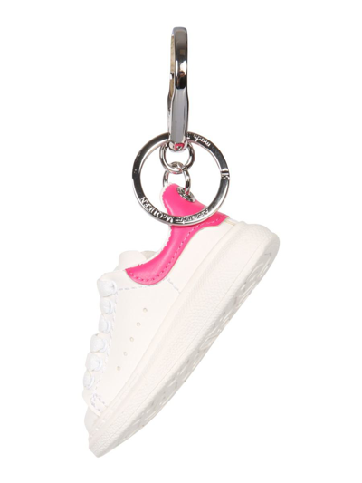 Shop Alexander Mcqueen Oversized Sneaker Keychain In White