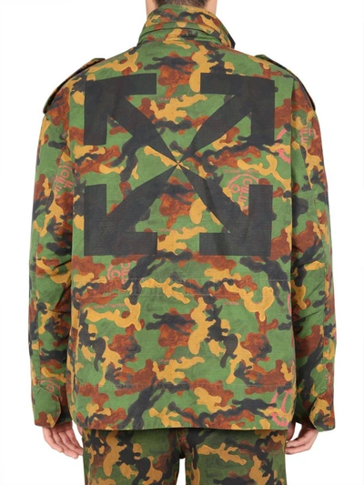 Shop Off-white Padded Jacket In Green