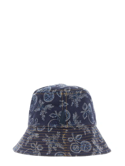 Shop Etro Paisley Bucket Hat In Blue