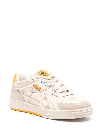 Shop Palm Angels Palm University Sneakers In Yellow