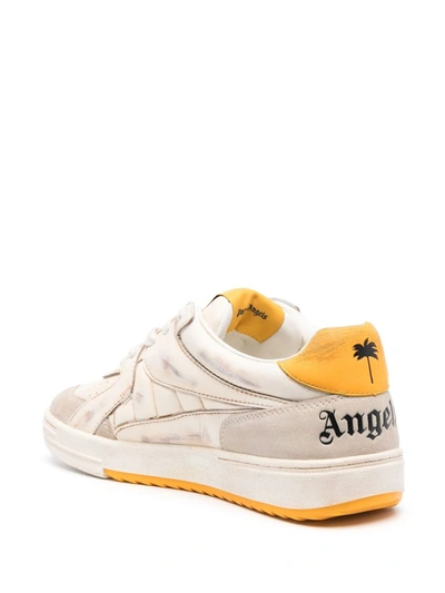 Shop Palm Angels Palm University Sneakers In Yellow