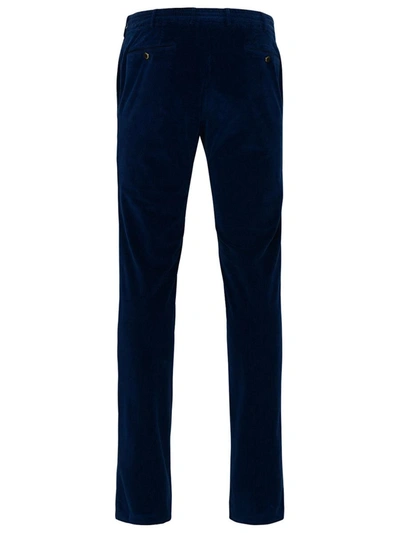 Shop Pt01 Cotton Blend Pants In Blue