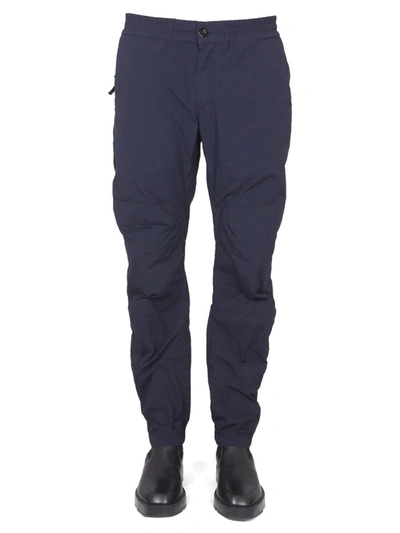 Shop Ten C Pants With Elastic Waistband In Blue