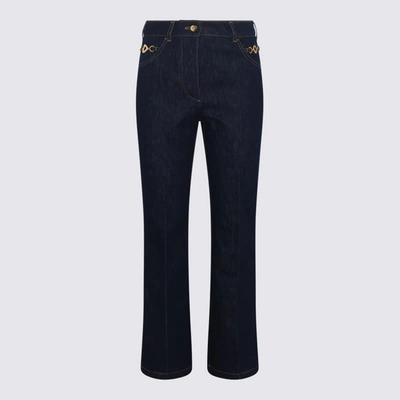 Shop Patou Midnight Blue Cotton Blend Jeans In Rodeo Blue