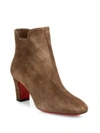 CHRISTIAN LOUBOUTIN Suede Mid Block-Heel Ankle Boots