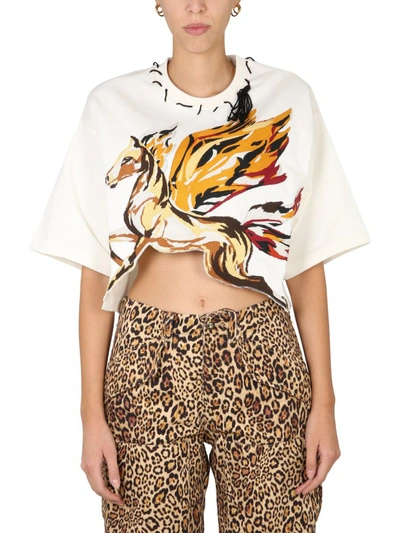 Shop Etro Pegasus T-shirt In White